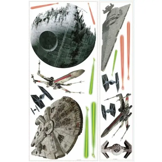 RoomMates Star Wars Classic Space Ships Peel & Stick Giant Decals {1}