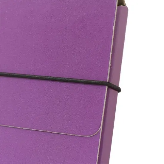 JAM Paper Strong Thin Portfolio Carrying Case with Elastic Band Closure Purple {6}