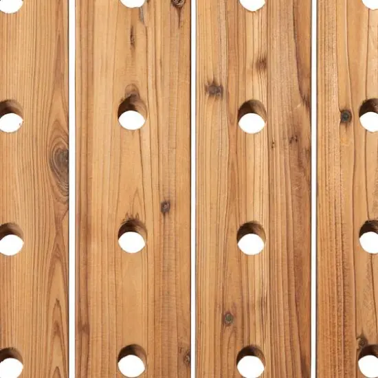 Brown Wooden Pallet Wall Wine Rack {4}