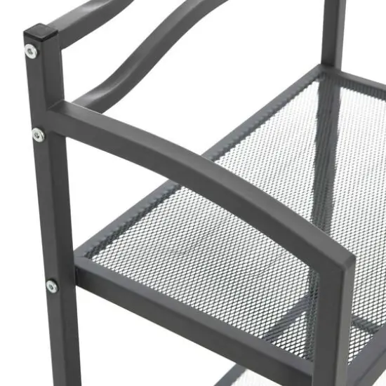 Household Essentials 3-Tier Metal Bathroom Storage Shelf Gray {7}