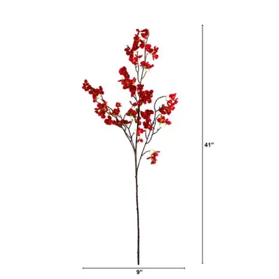 41" Red Cherry Blossom Flower Stems, 3ct. {8}
