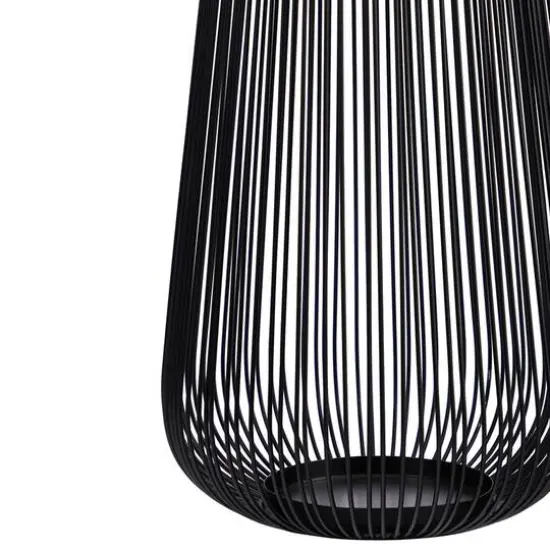 24" Vintage Black Metal Wire Tea Votive Lantern Candle Holder {4}