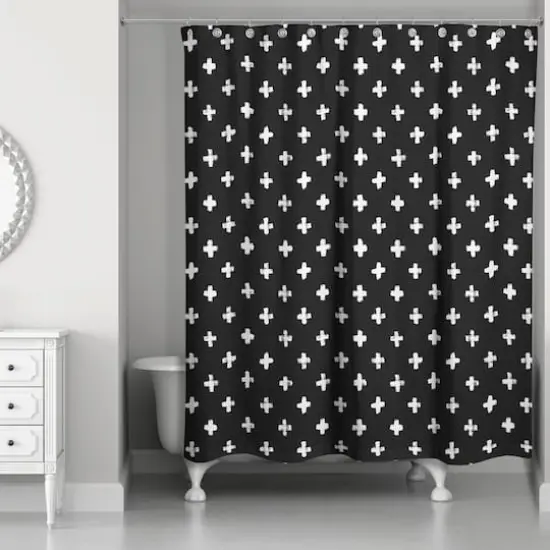 Crosses Shower Curtain Black {3}