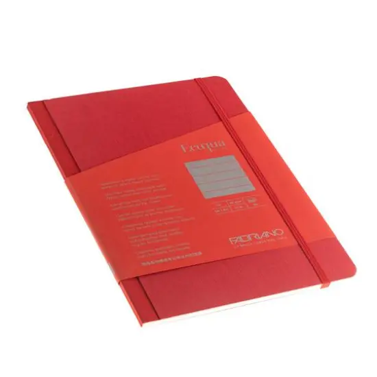 Fabriano&reg; EcoQua Plus A5 Lined Red Fabric-Bound Notebook {5}