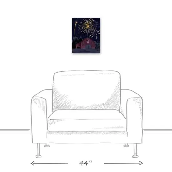 Farm Fireworks Canvas Wall Art {6}