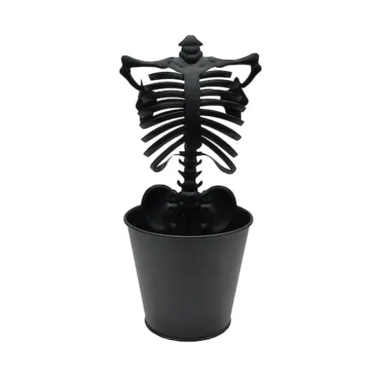 14.5" Black Metal Skeleton Planter by Ashland&reg; {1}