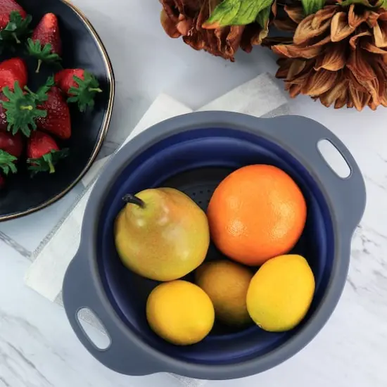 Oster Bluemarine Collapsible Round Plastic Colander {4}