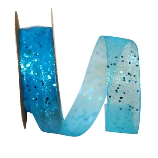 JAM Paper 5/8'' x 25yd. Sheer Glitter Ribbon Pink {2}