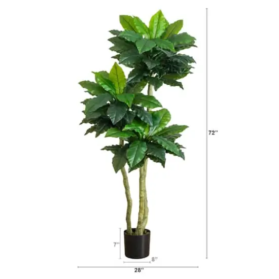 6ft. UV Resistant Artificial Bird Nest Fern Tree (Indoor/Outdoor) {3}