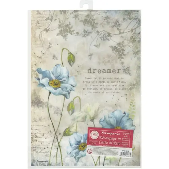 Stamperia Dreamer 8.25" x 11.75" Rice Paper, 6 Sheets {1}