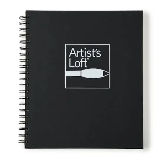 Black Hard Cover Watercolor Pad by Artist's Loft&trade;, 8.5" x 11" {1}