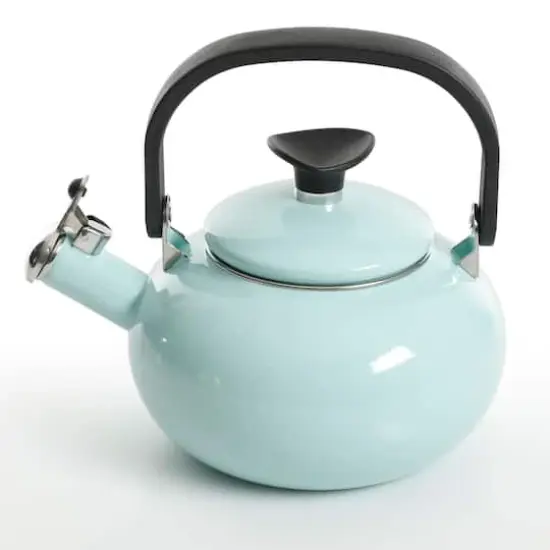 Kenmore&reg; 1.5qt. Blue Enamel on Steel Whistling Tea Kettle {9}