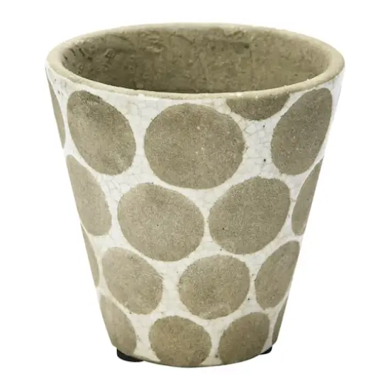 5'' Terra-Cotta Planter with Wax Relief Dots {1}