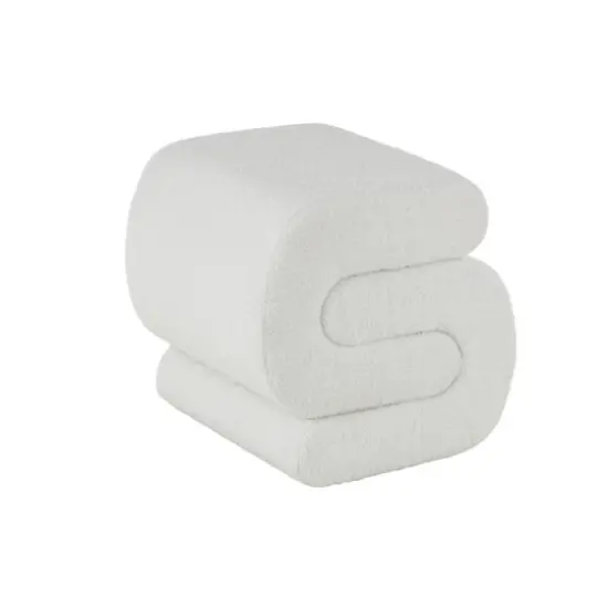 19" S-Shaped Room Ottoman with Connected Arches White {9}