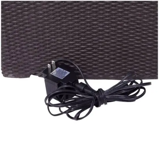 44" Black Fiberglass Fountain with LED Light {5}