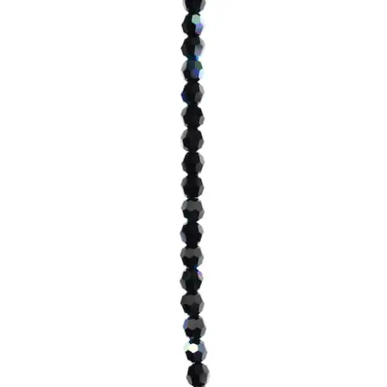 Preciosa Glass Crystal Round Beads, 4mm by Bead Landing&trade; Jet AB {1}