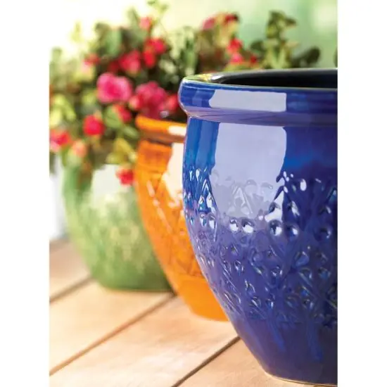 3 Jewel-Tone Flower Pot Set {5}