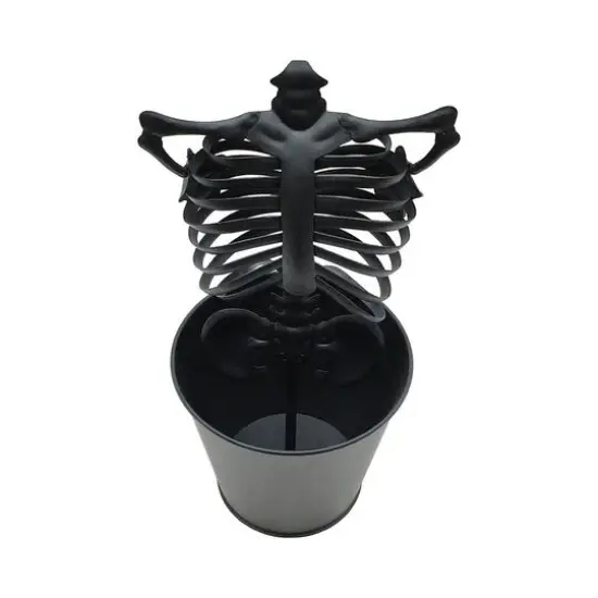 14.5" Black Metal Skeleton Planter by Ashland&reg; {4}