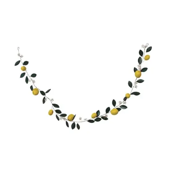 Hello Honey&reg; 6ft. Lemons & Leaves Metal Garland {5}