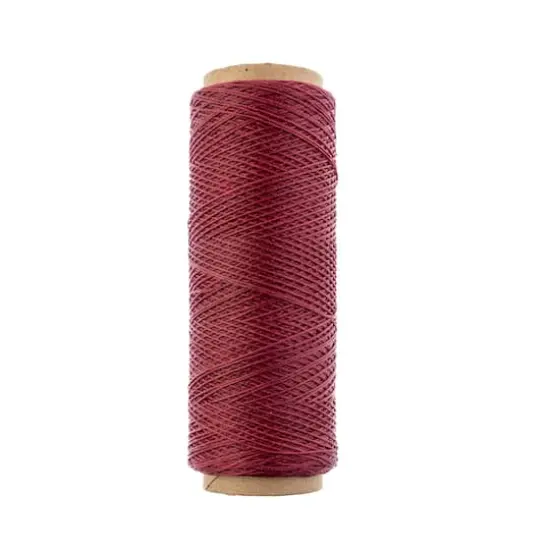Gudebrod 0.015" 3 Ply Waxed Thread, 500ft. Wine {3}