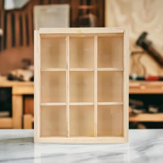 Multicraft Natural Wood Keepsake Box {1}