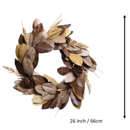26" Magnolia & Pinecone Wreath by Ashland&reg; {4}
