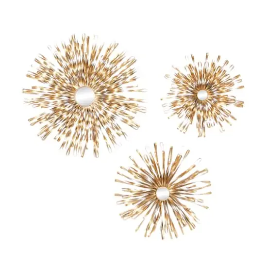 Gold Metal Starburst Modern Wall D&eacute;cor Set {1}