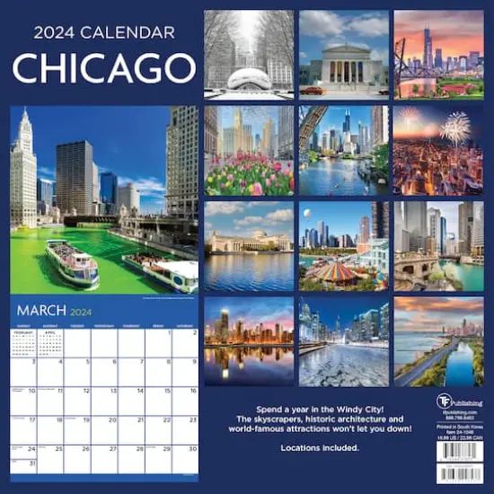 TF Publishing 2024 Chicago Wall Calendar {3}