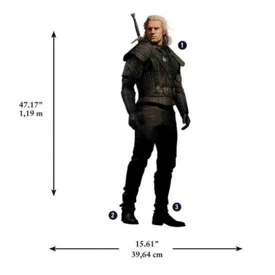 RoomMates The Witcher Geralt Giant Peel & Stick Wall Decals {10}