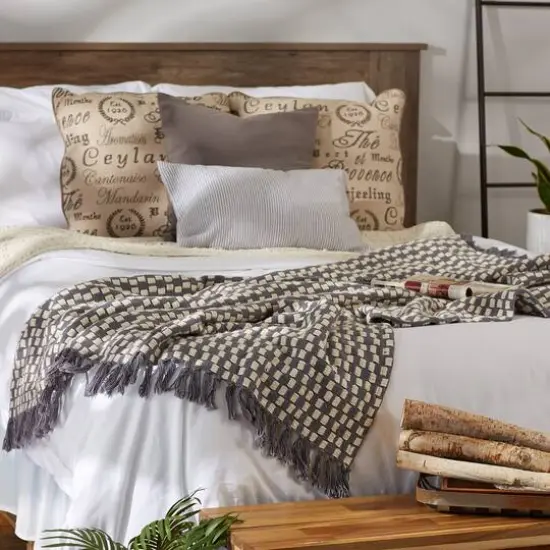 DII&reg; Gray Urban Check Throw {8}