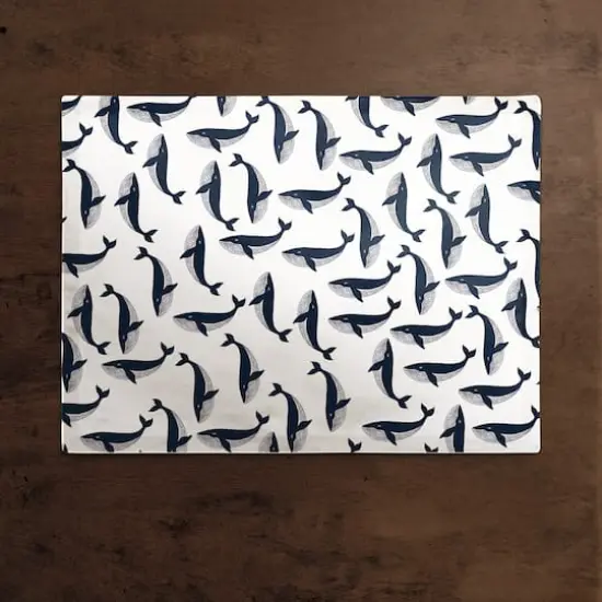 Whale Pattern 18" x 14" Poly Twill Placemat {3}