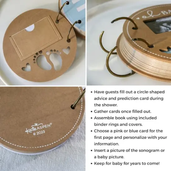 Kate Aspen&reg; Kraft Circle Baby Shower Keepsake Book {6}