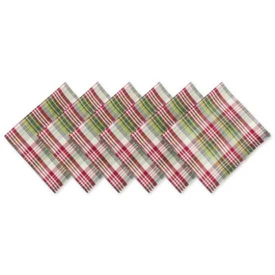 DII&reg; Holly Jolly Plaid Napkin Set, 6ct. {1}