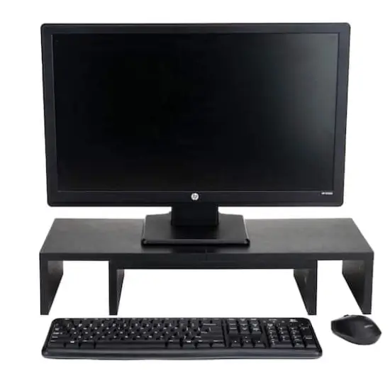 Mind Reader Black Adjustable 2 Tier Dual Monitor Riser {5}