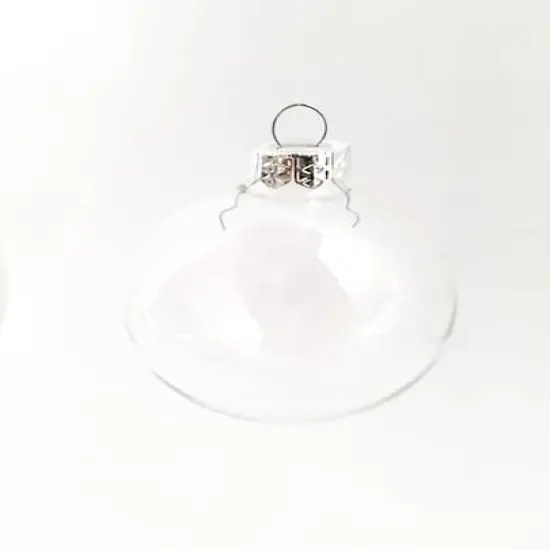 Whitehurst 4ct. 5" Clear Glass Ball Ornaments {1}