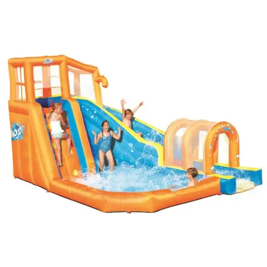 Bestway H2OGO! 13.7ft. Hurricane Tunnel Blast Mega Water Park {1}