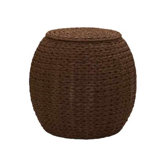 Household Essentials 19" Woven Storage End Table Brown {1}