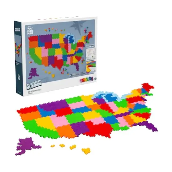 Puzzle By Number - Map of the United States: 1400 Pcs {3}
