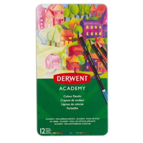 Derwent&reg; Academy Colored Pencil 12 Color Tin Set {3}