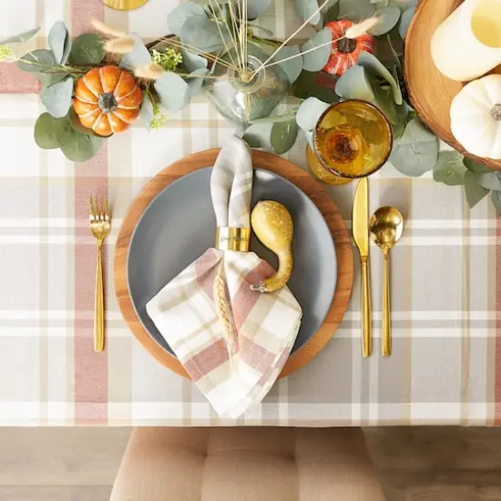 DII&reg; 84" Thanksgiving Cozy Picnic Plaid Tablecloth {4}