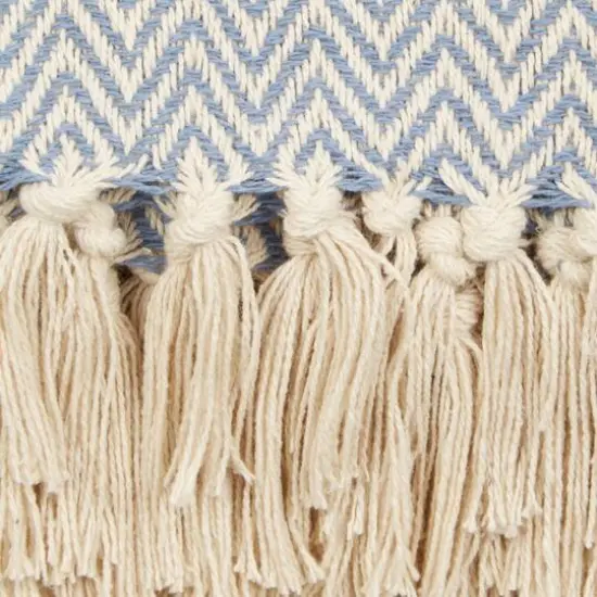 DII&reg; Handloom Chevron Throw Stonewash Blue {4}
