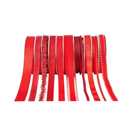 Value Pack Ribbon, 10ct. by Celebrate It&reg; Red {1}