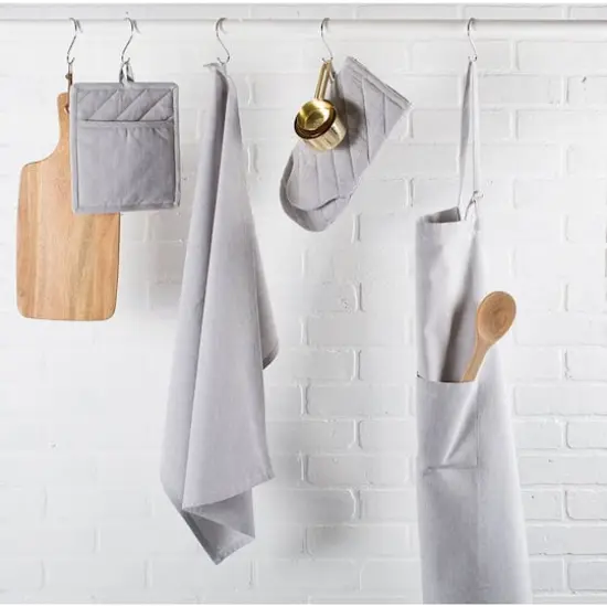 DII&reg; Gray Solid Chambray Dishtowels, 3ct. {4}