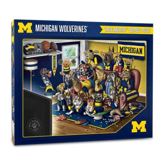 College Football Purebred Fans A Real Nailbiter 500 Piece Puzzle Michigan Wolverines {1}