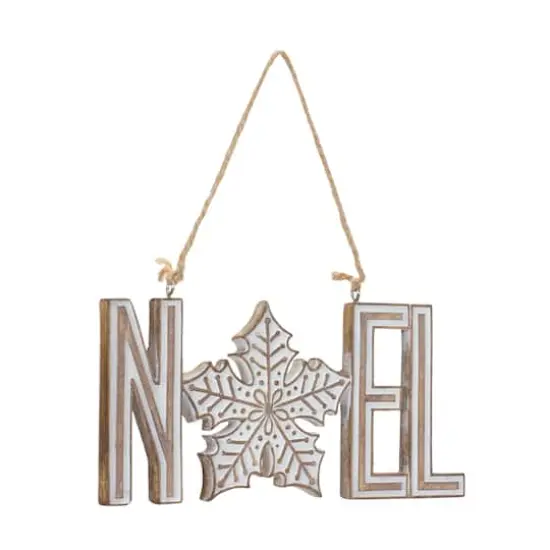 Joy & Noel Snowflake Ornament Set {4}
