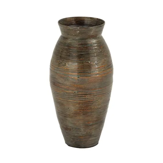 Brown Bamboo Traditional Vase, 20" x 10" x 10" {1}