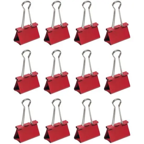 JAM Paper 1.5" Binder Clips, 12ct. Red {7}