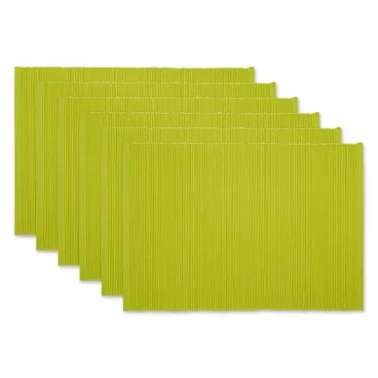 DII&reg; Ribbed Cotton Placemats, 6ct. Avocado {1}