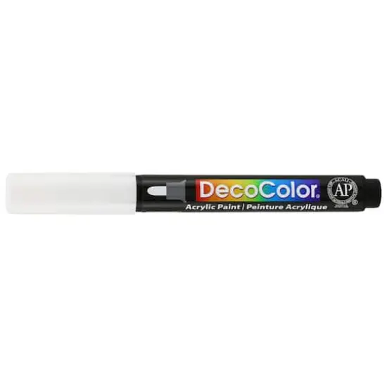 DecoColor&reg; Fine Tip Acrylic Paint Marker White {4}