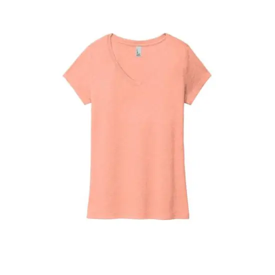 District&reg; Women's Perfect Tri&reg; V-Neck T-Shirt Heathered Dusty Peach {1}
